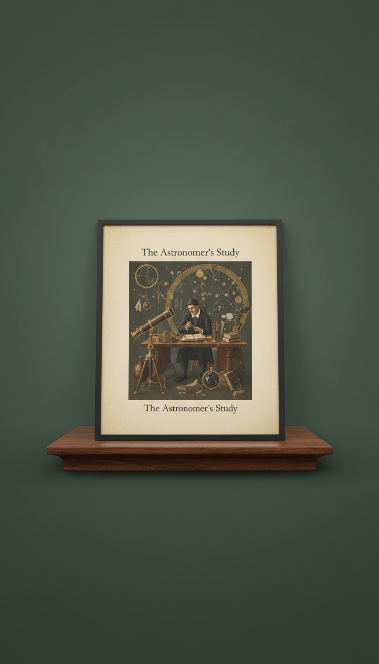 Astronomer's Study Archival Art Print